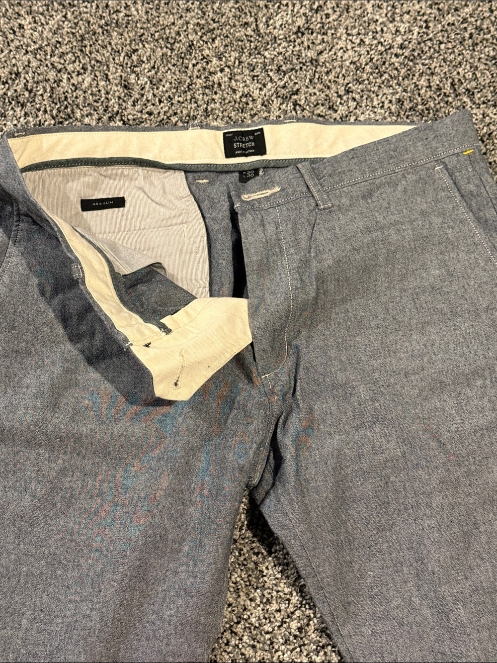 J. Crew Men's Heather Gray Chino Pants